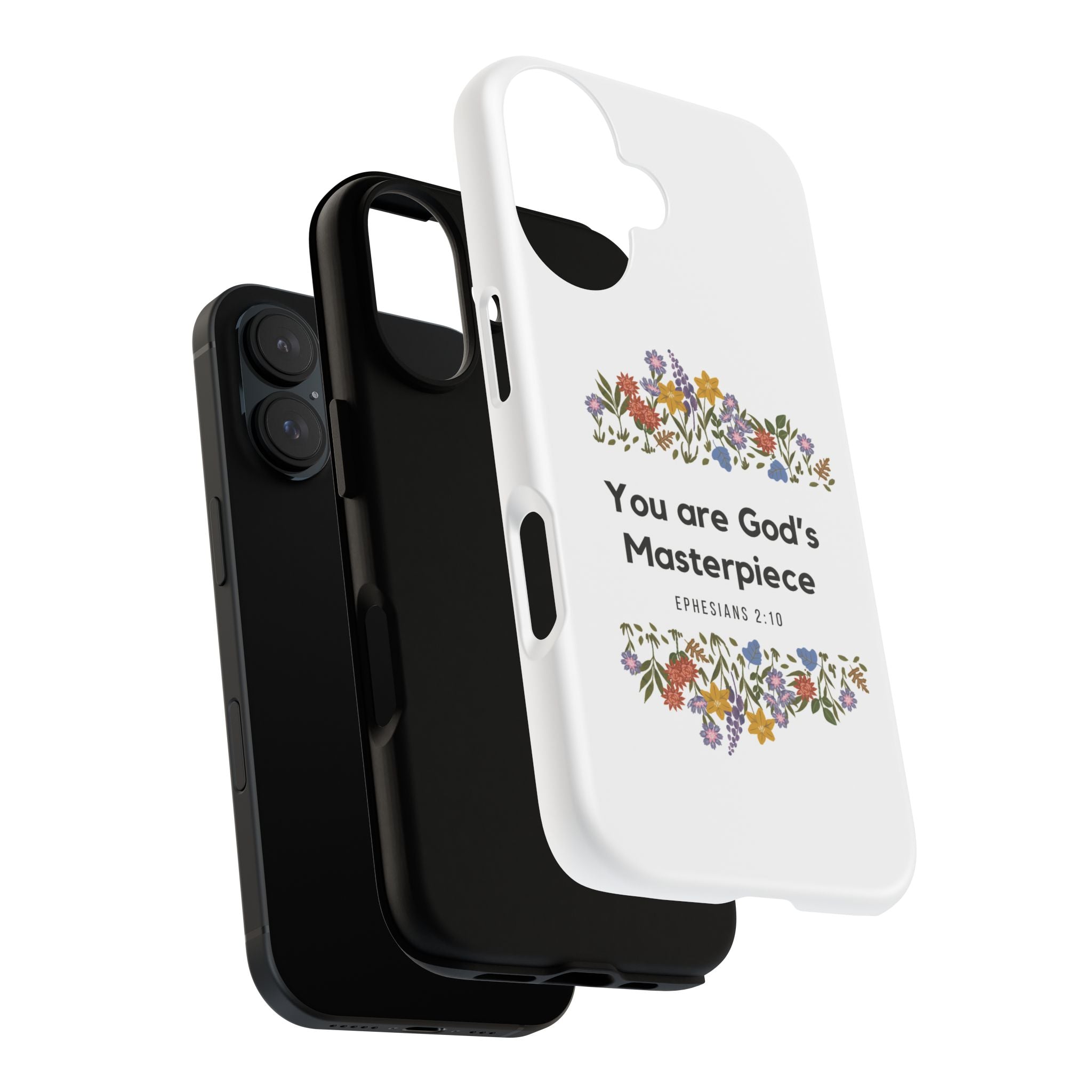 You Are God’s Masterpiece Phone Case - Floral Christian Tough Case