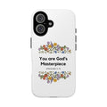 You Are God’s Masterpiece Phone Case - Floral Christian Tough Case